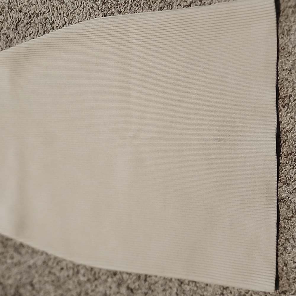 Babaton Cream Ribbed Mini Dress - Picture 4 of 10